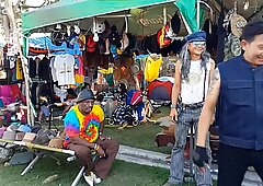 PUSSY FLASH and FUN at a BIKE SHOW # Day 1