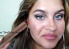 ASMR Sexy whispers while chewing bubble gum guarantee you cum