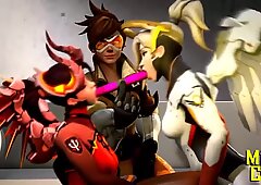 Overwatch Mercy Lesbian Futa english