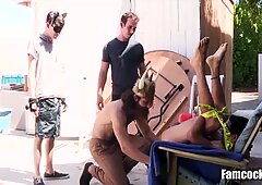 Halloween Family Party In The Backyard