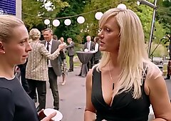 Anna Schudt - busty MILF in dress, Dekollete