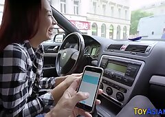 Plowed lil asian teen redhead jerks shlong