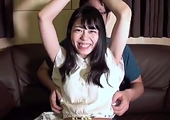 Japanese cute girl tickling