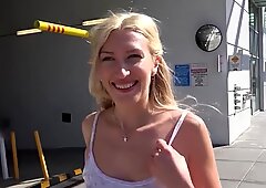 Russian blondie in her first casting scene
